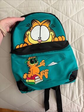 Vintage 1994 Garfield Backpack Franco Pasta Teal & Black - NEW / unworn